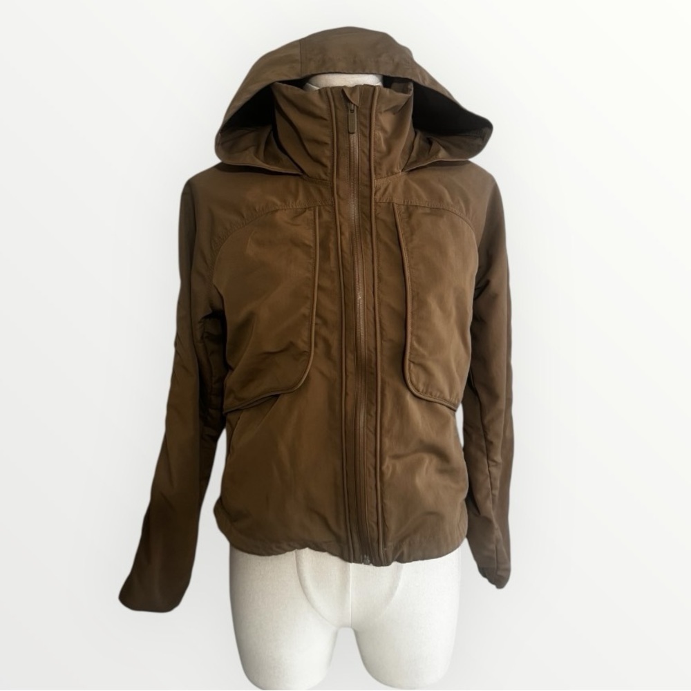 LULULEMON Always Effortless Jacket Brown Green Utility Hooded Athletic Walking 2 - Picture 8 of 15